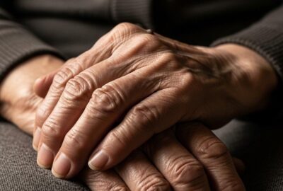 Elderly Korean comfort woman survivor seated with dignified expression, soft dramatic light