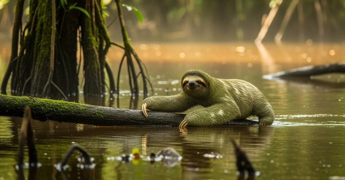 Close-up of a sloth