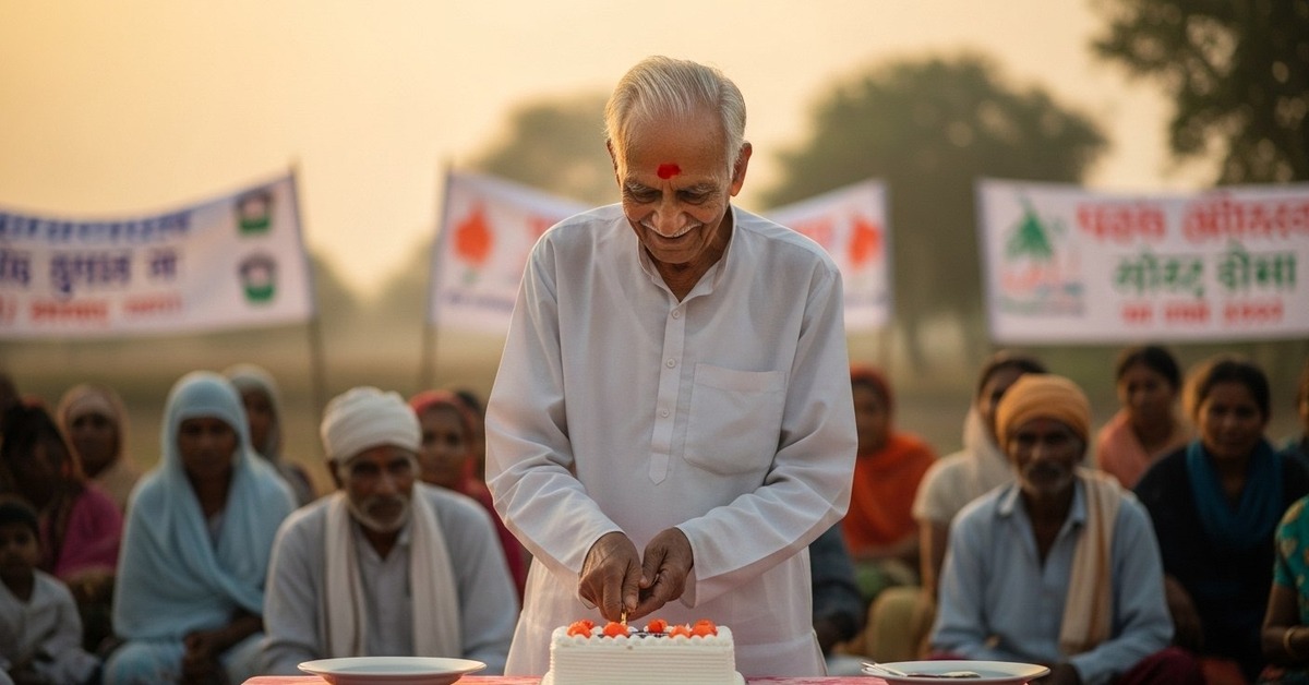 Crowded Indian government records office with clerks handling stacks of paper files