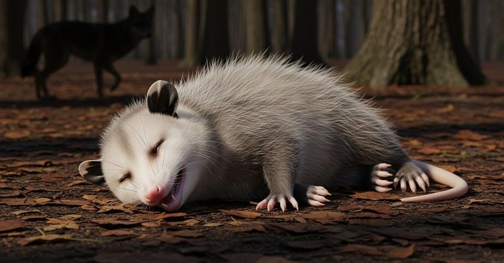 Close-up of an opossum