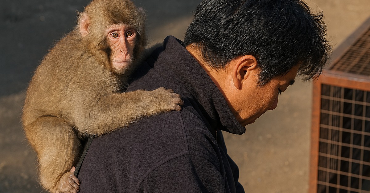 Close-up of young macaque