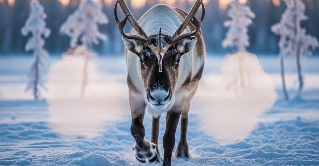 Detailed cross-section illustration of reindeer nasal turbinate scroll bones glowing warm