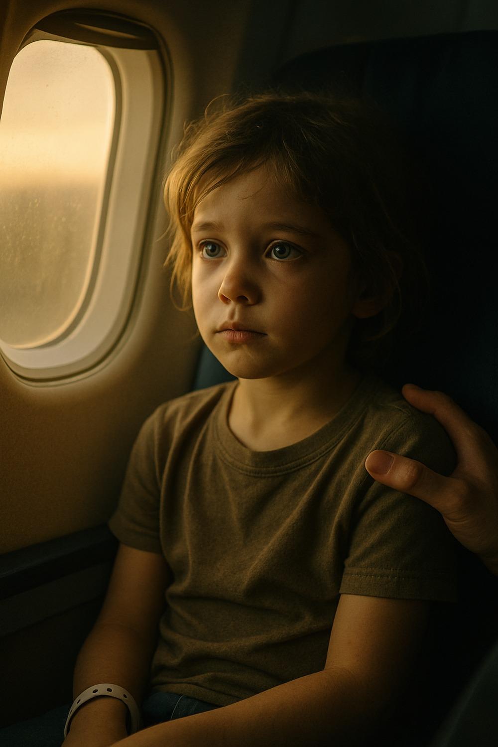 A sick child and parent boarding a Southwest Airlines flight for medical treatment