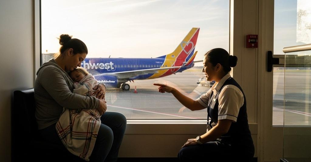 Southwest Airlines plane on tarmac at sunset symbolizing hope for patients
