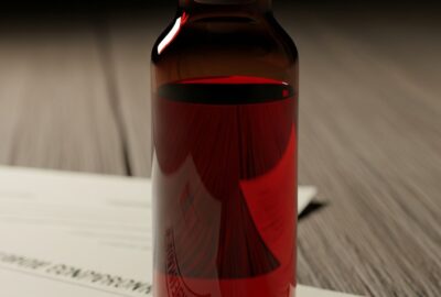 Glass vial containing stolen Coca-Cola product sample seized by FBI agents during sting operation