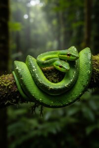 Photo: Green Vine Snake: The Forest Twig That Watches You