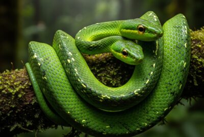 Photo: Green Vine Snake: The Forest Twig That Watches You
