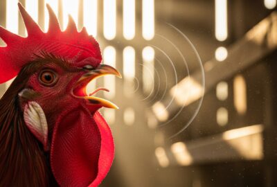 Photo: How Roosters Survive Their Own 140-Decibel Screams