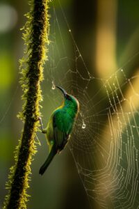 Photo: This Bird Hunts Spiders — Then Steals Their Silk