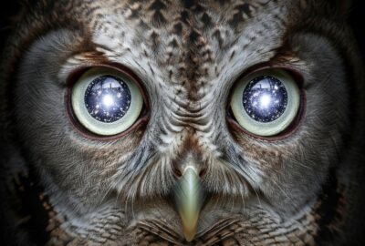 Photo: The Blind Owl Whose Eyes Look Like the Universe