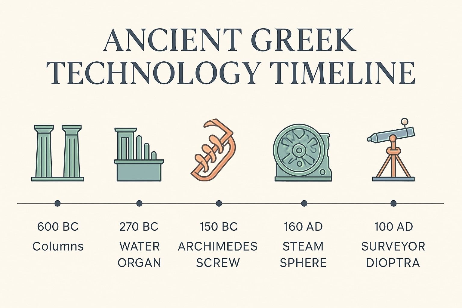 Ancient Greek Technology: 10 Inventions Still Used Today infographic
