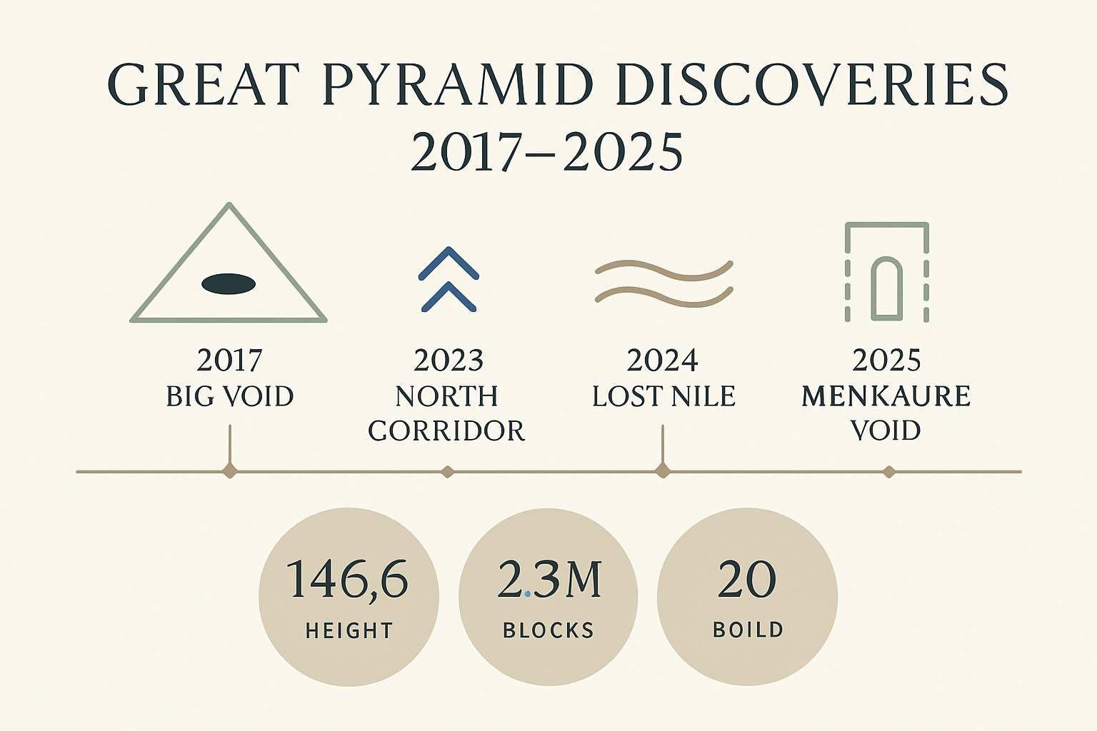 Ancient Mysteries of the Great Pyramids of Giza infographic