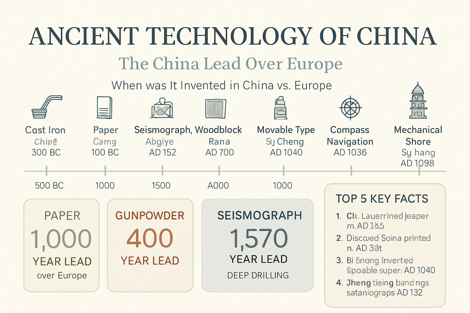Ancient Technology of China: 10 Inventions That Built the Modern World infographic
