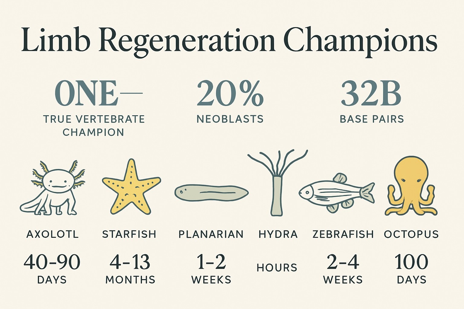 Animals That Can Regenerate Limbs: 2025 Science Guide infographic