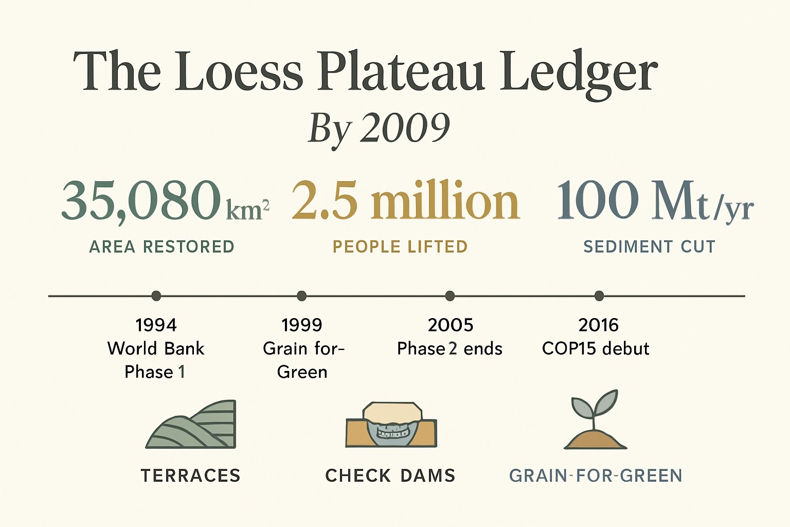 How China Restored the Loess Plateau: The 2009 Turning Point infographic
