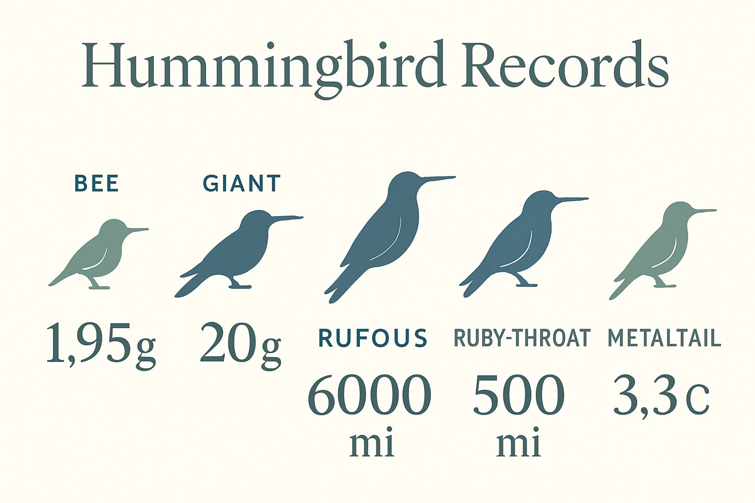 Hummingbird Facts: 25 Wonders of the Tiniest Bird infographic