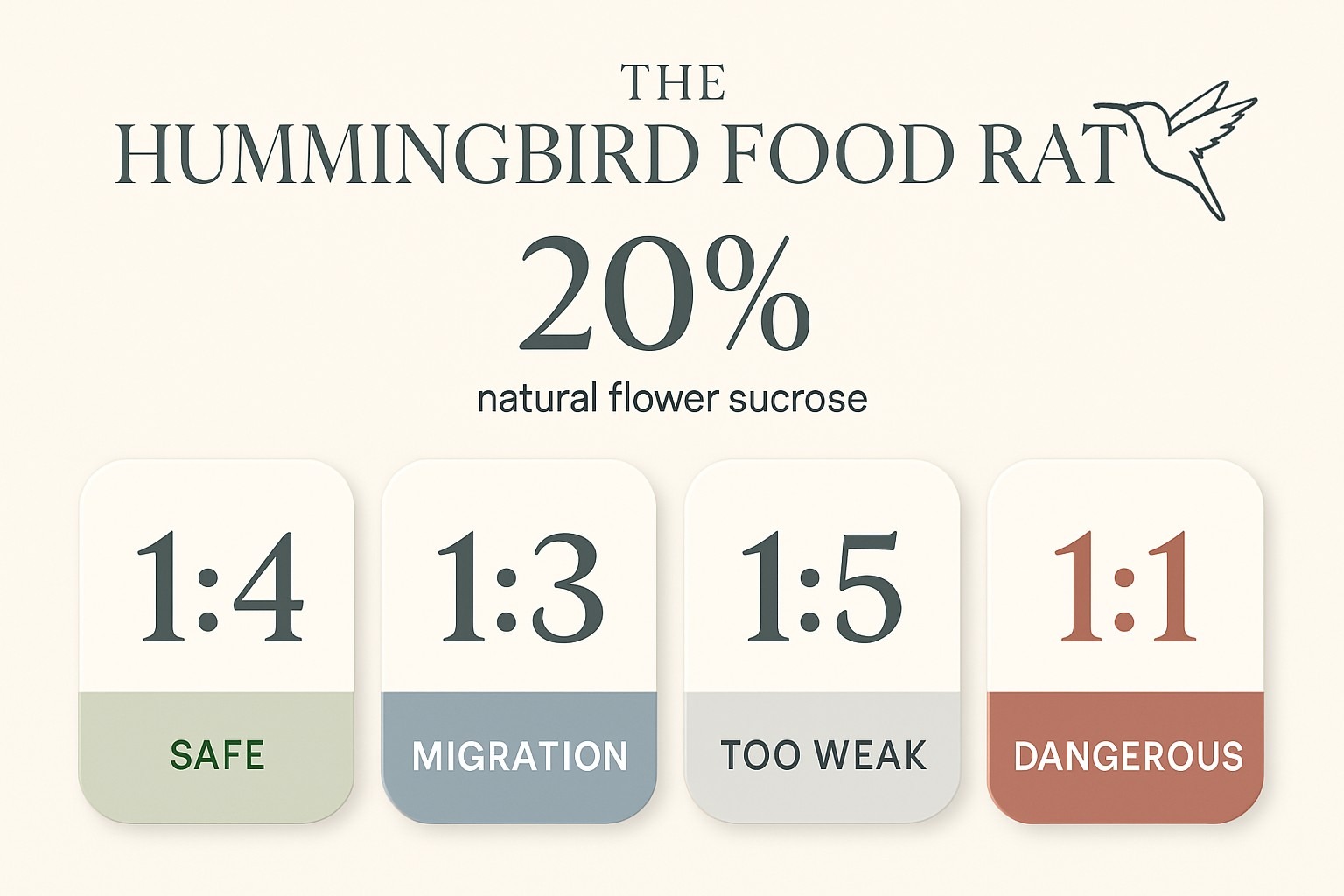 Hummingbird Food Ratio: The 1:4 Recipe Backed by Science infographic