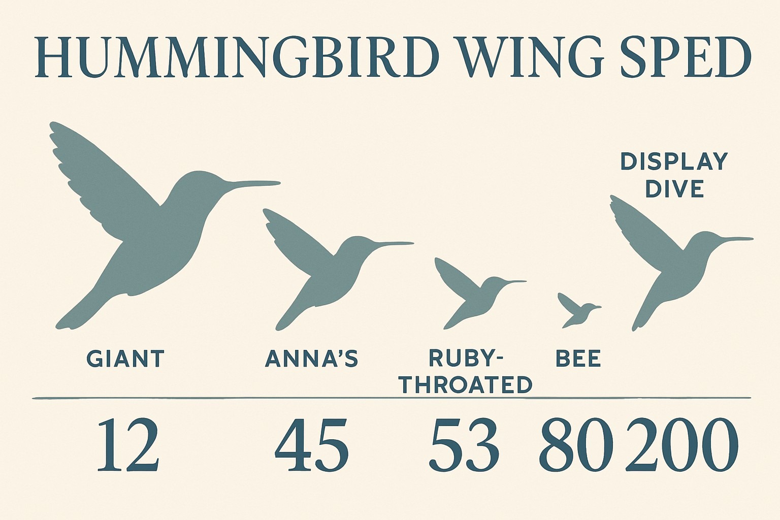 How Fast Do Hummingbird Wings Beat? The Real Numbers infographic