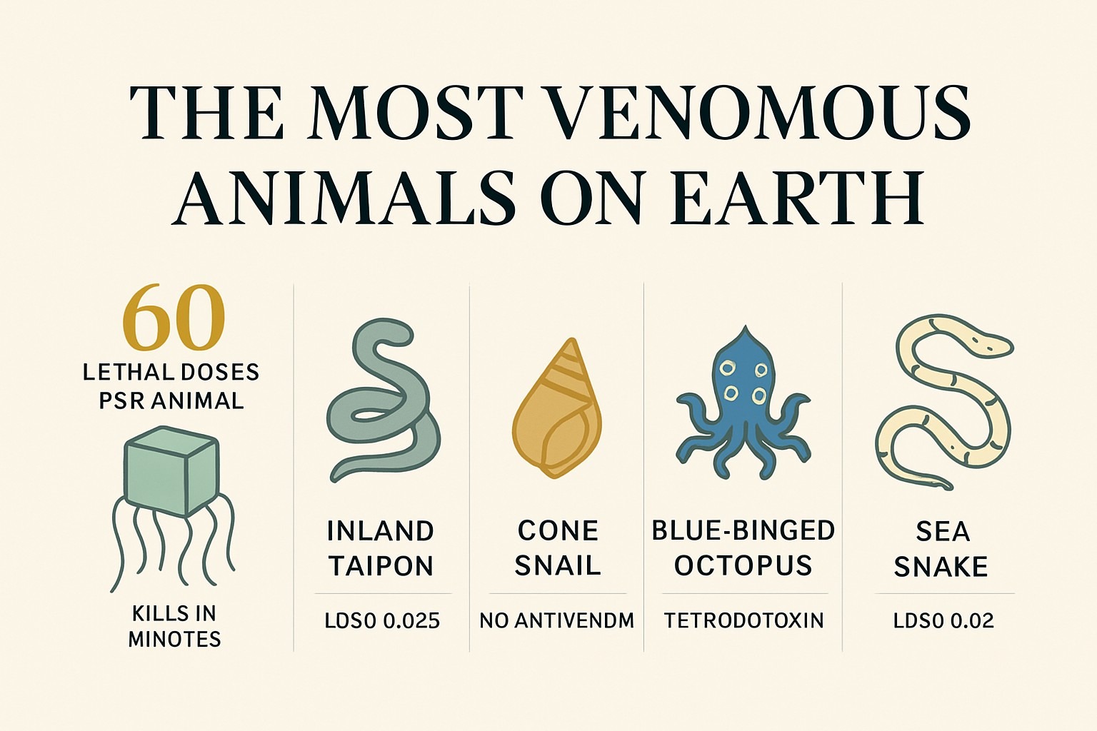 The Most Venomous Animal on Earth (Not a Snake) infographic
