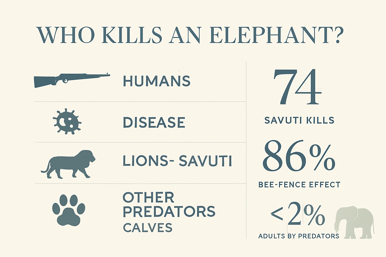What Animal Can Kill an Elephant? The Honest Answer infographic
