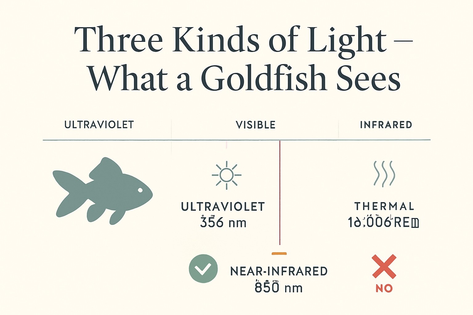 Can Goldfish See Ultraviolet and Infrared Light? infographic
