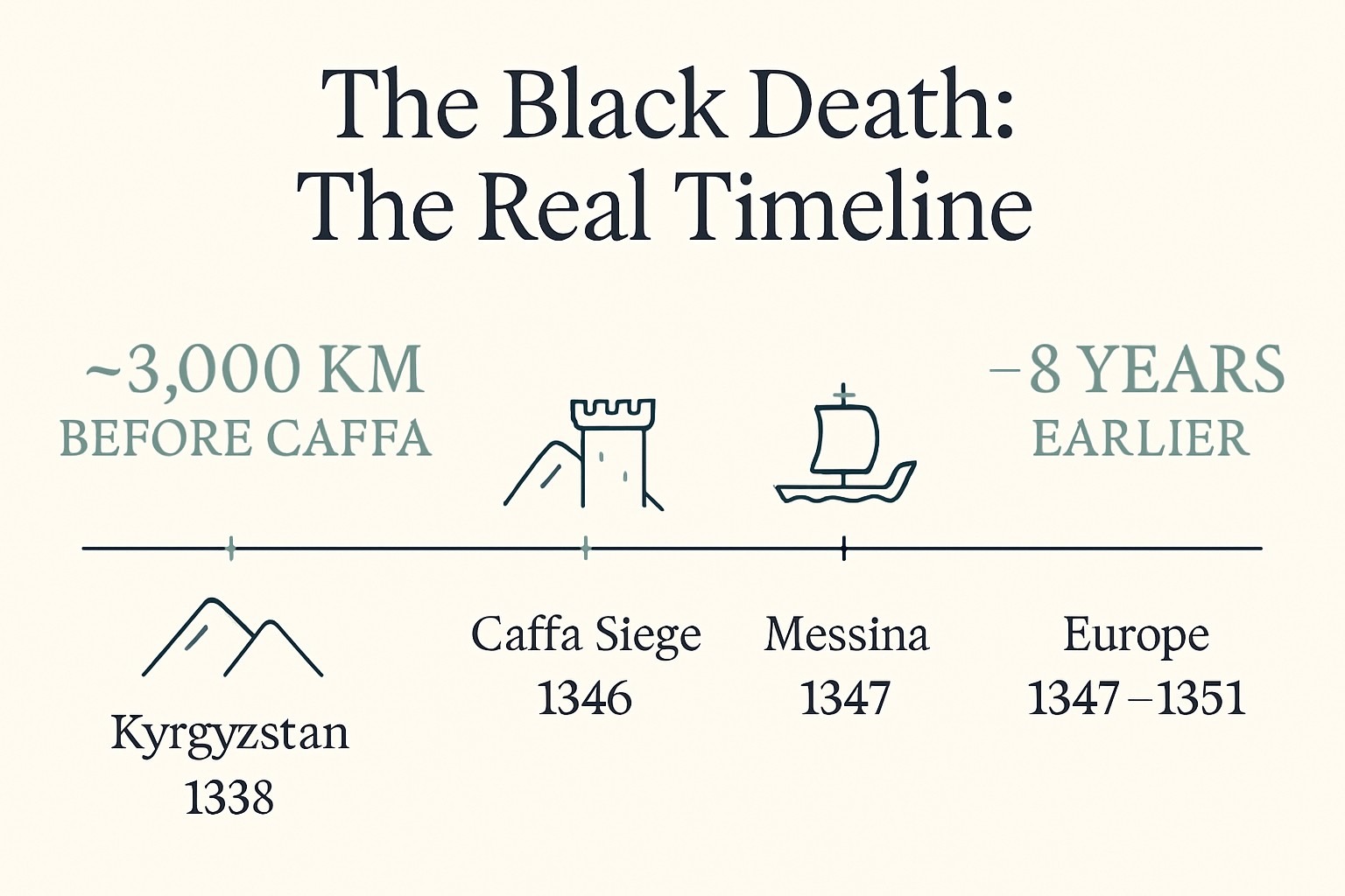 Did the Mongols Catapult Plague Corpses Into Caffa? infographic