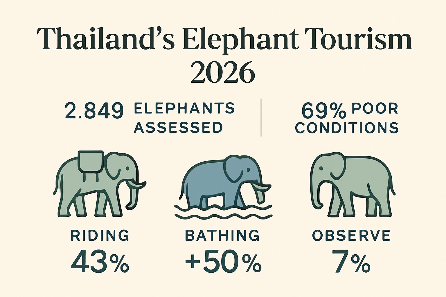 Ethisch Olifantenreservaat Chiang Mai: De Waarheid over Geen Rijden — infographic