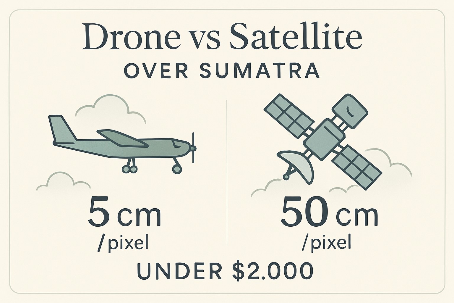 How Drones Detect Illegal Logging in Sumatra infographic