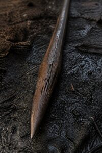 How old are the Schöningen spears — a preserved Palaeolithic wooden throwing spear of spruce laid on dark excavation sediment