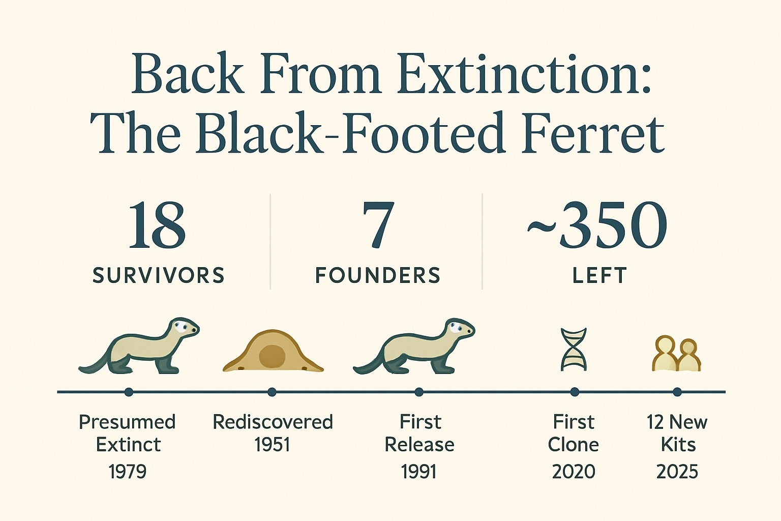 How the Black-Footed Ferret Was Saved From Extinction infographic