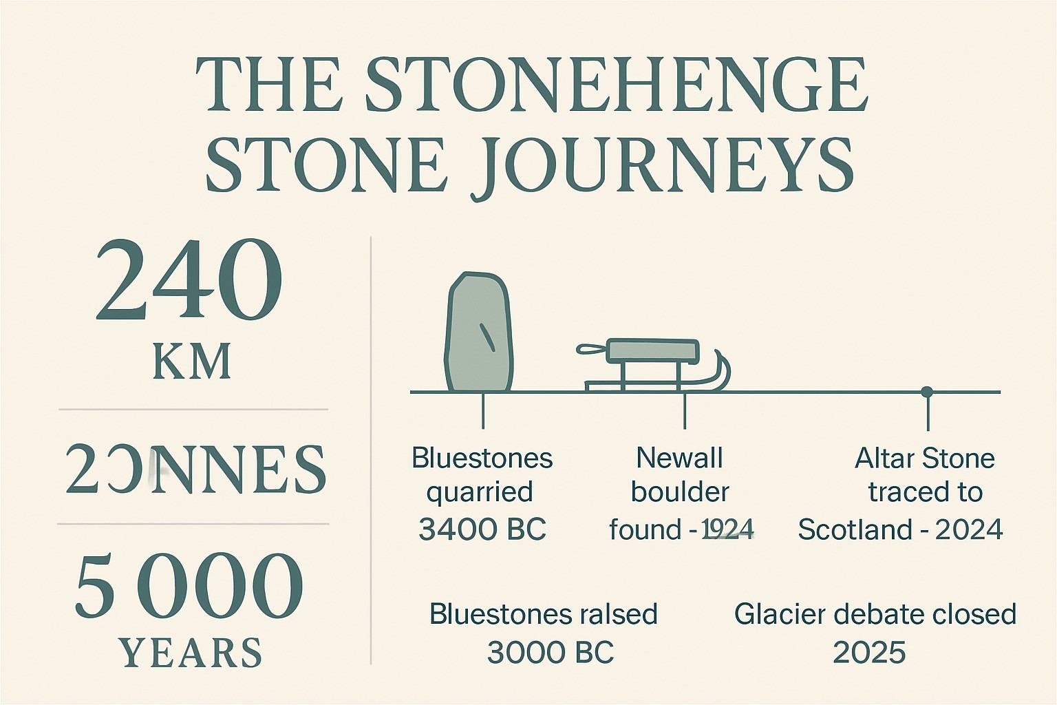 How Stonehenge Bluestones Were Transported From Wales infographic
