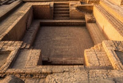 The Great Bath at Mohenjo-daro, evidence that Indus Valley toilets are older than Roman plumbing