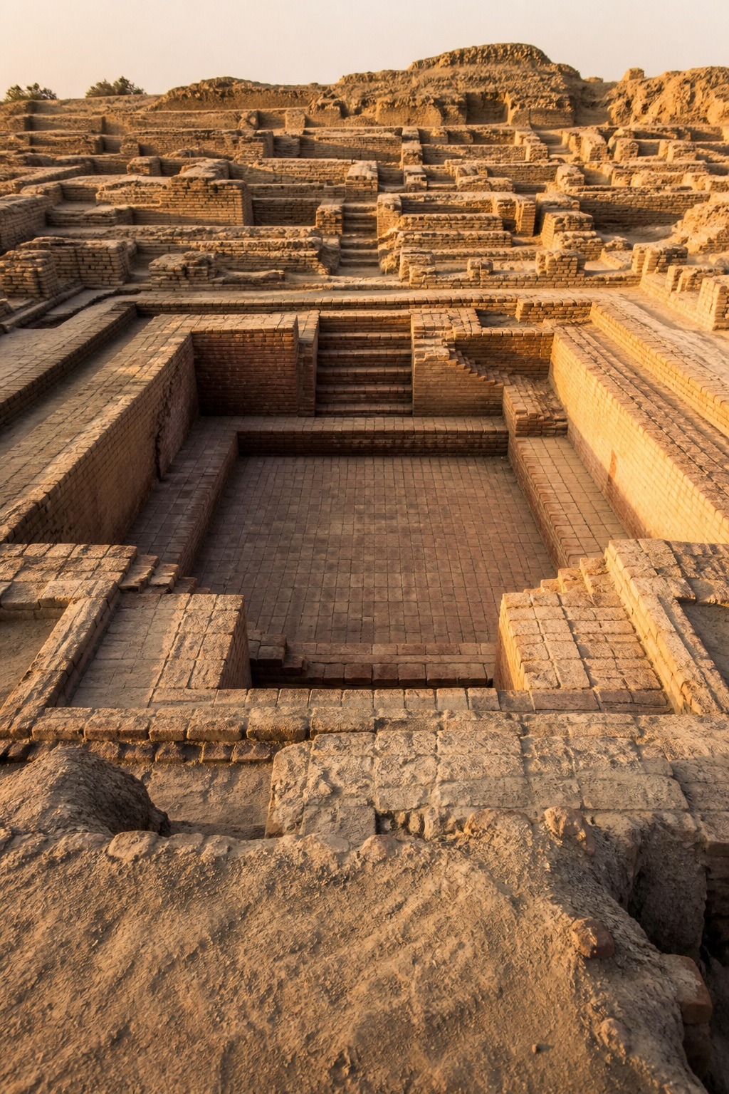 The Great Bath at Mohenjo-daro, evidence that Indus Valley toilets are older than Roman plumbing