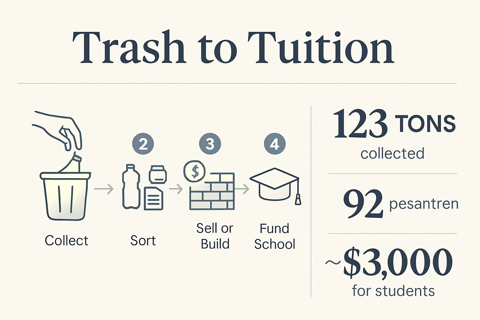 The School Where Kids Pay Fees With Plastic Waste infographic