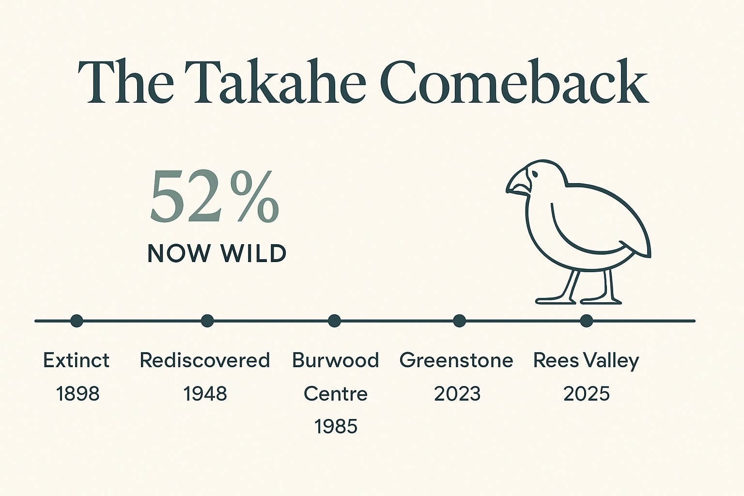 Takahē: The Extinct Bird That Returns to the Wild infographic