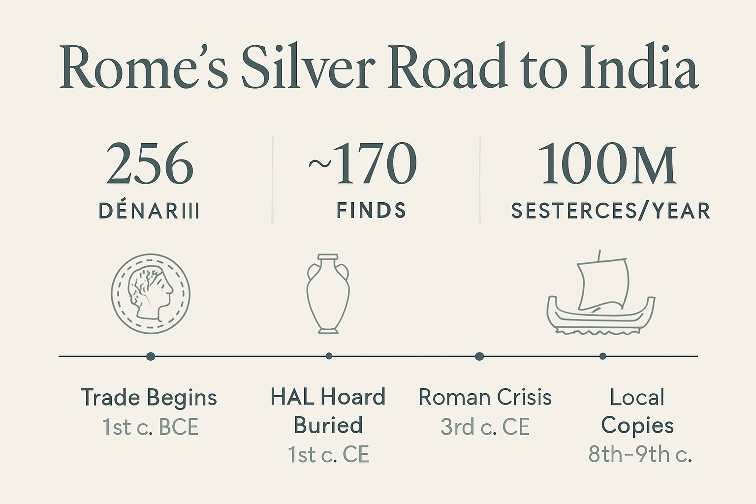 Why Are Roman Coins Found in India? A 2,000-Year Riddle infographic