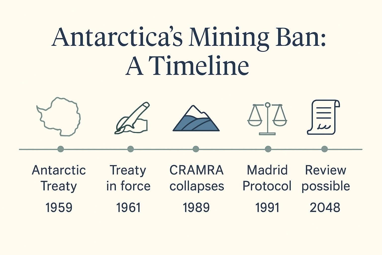 Why Is Mining Banned in Antarctica? The 2048 Myth infographic